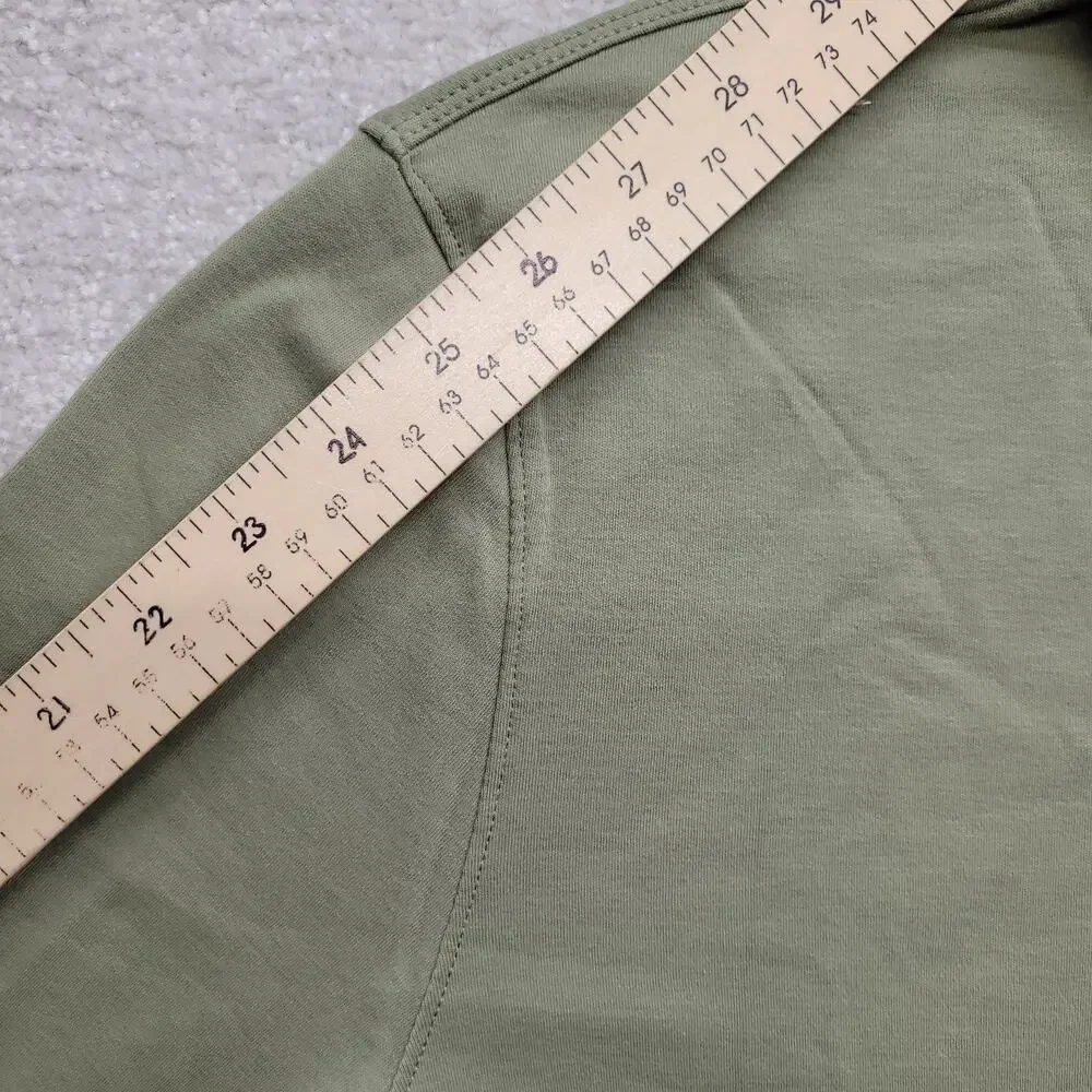 NWT Banana Republic Luxe Touch Polo Shirt Mens Medium Green Long Sleeve